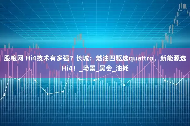 股粮网 Hi4技术有多强？长城：燃油四驱选quattro，新能源选Hi4！_场景_吴会_油耗